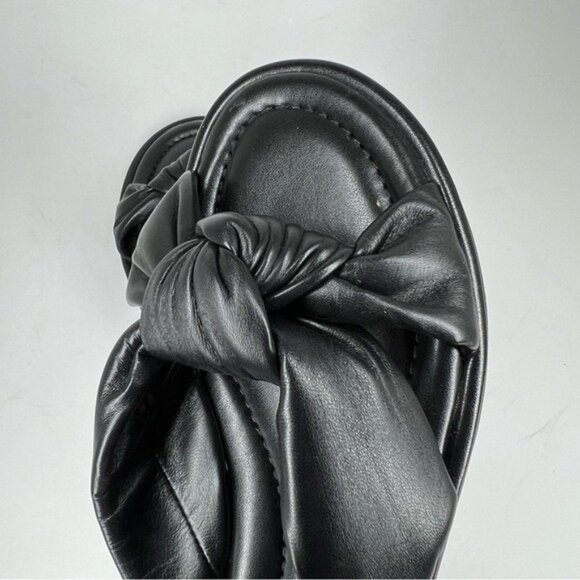 MICHAEL Michael Kors Elena Knotted Slide Sandals Black Size 6M - Picture 11 of 14